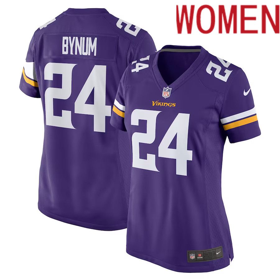 Women Minnesota Vikings 24 Camryn Bynum Nike Purple Player Game NFL Jersey